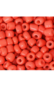 Seed beads 6/0 (4mm) Neon coral orange